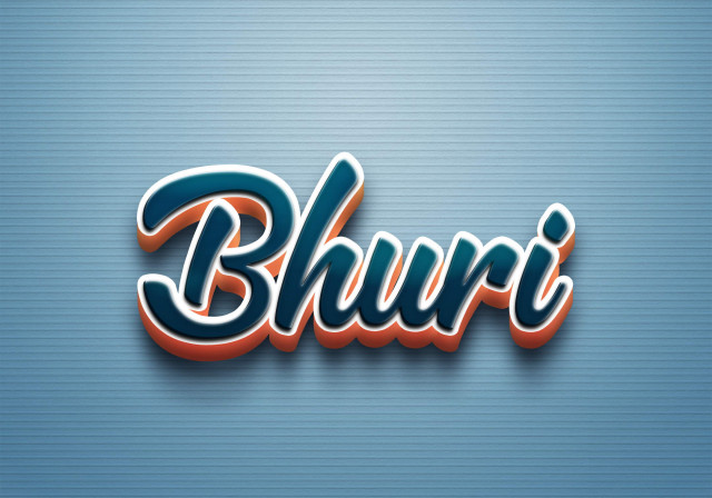 Free photo of Cursive Name DP: Bhuri