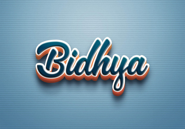 Free photo of Cursive Name DP: Bidhya