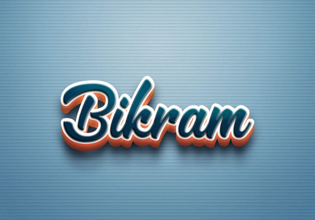 Free photo of Cursive Name DP: Bikram