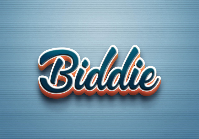 Free photo of Cursive Name DP: Biddie