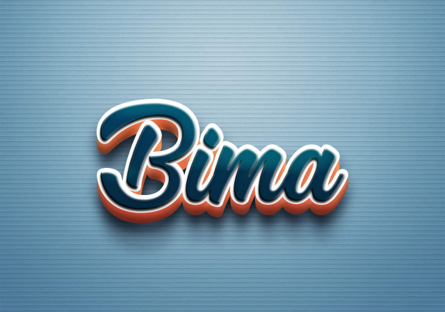 Free photo of Cursive Name DP: Bima