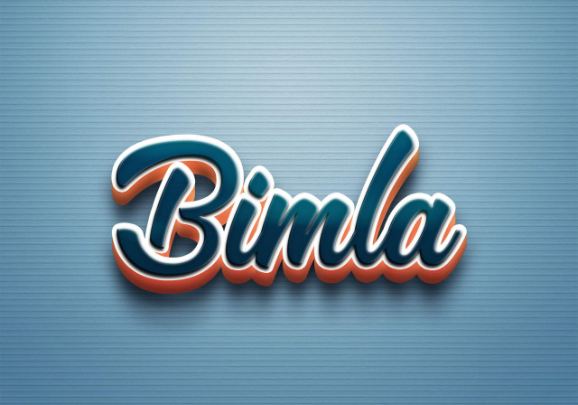 Free photo of Cursive Name DP: Bimla