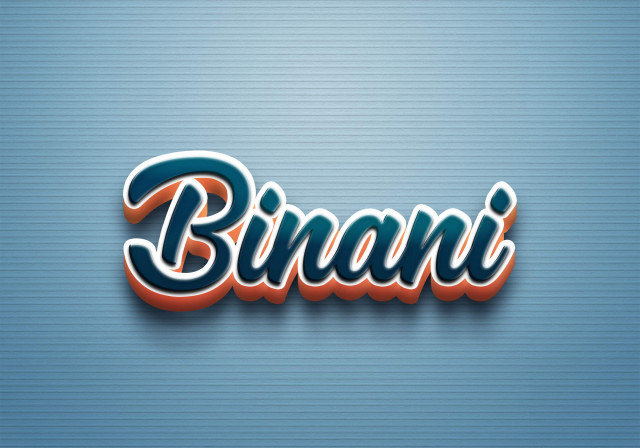 Free photo of Cursive Name DP: Binani