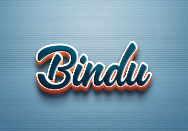 Free photo of Cursive Name DP: Bindu