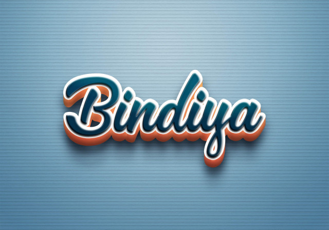 Free photo of Cursive Name DP: Bindiya