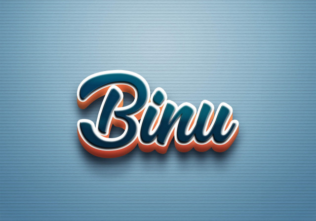 Free photo of Cursive Name DP: Binu