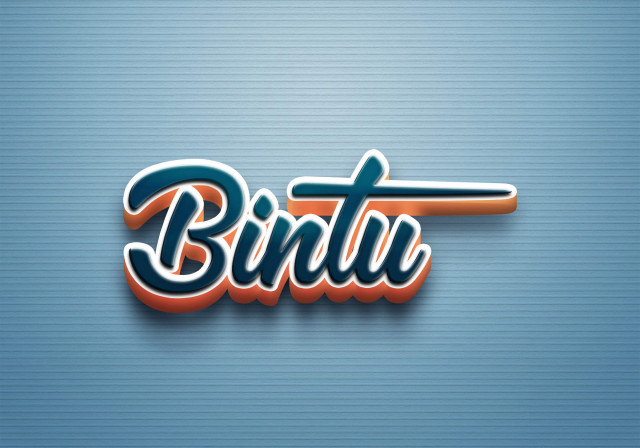 Free photo of Cursive Name DP: Bintu