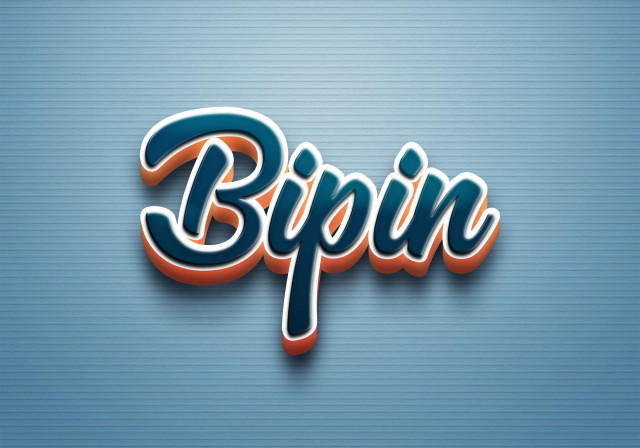 Free photo of Cursive Name DP: Bipin