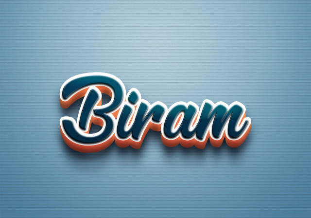 Free photo of Cursive Name DP: Biram