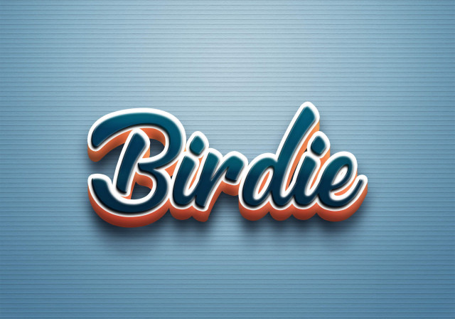 Free photo of Cursive Name DP: Birdie