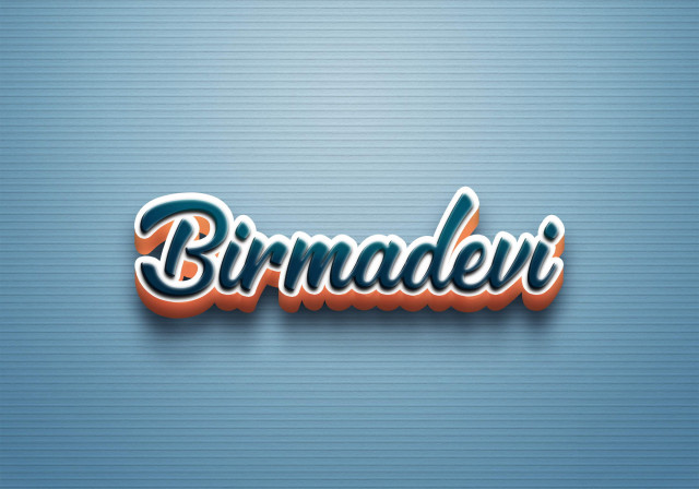 Free photo of Cursive Name DP: Birmadevi