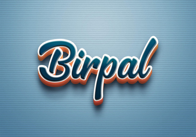 Free photo of Cursive Name DP: Birpal