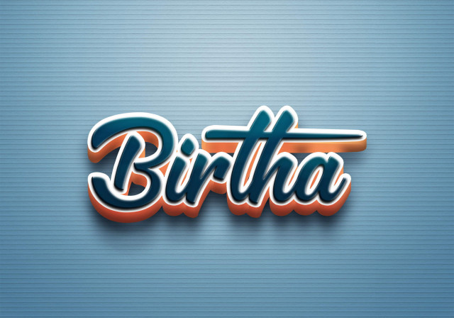 Free photo of Cursive Name DP: Birtha