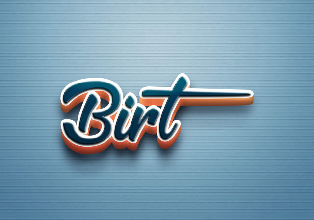 Free photo of Cursive Name DP: Birt