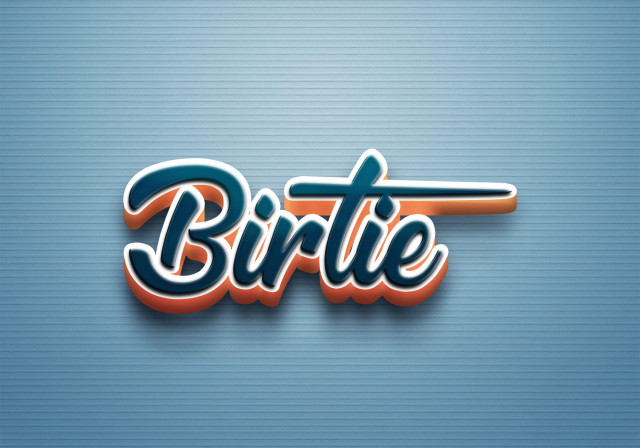 Free photo of Cursive Name DP: Birtie