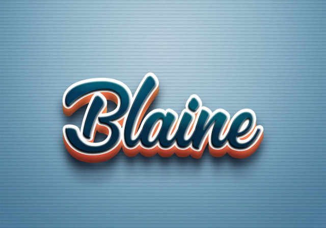 Free photo of Cursive Name DP: Blaine