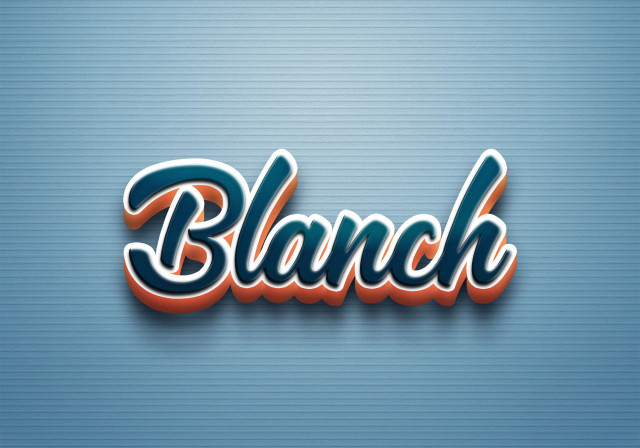 Free photo of Cursive Name DP: Blanch