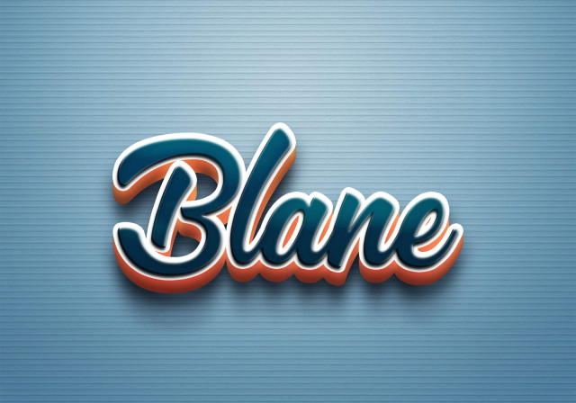 Free photo of Cursive Name DP: Blane