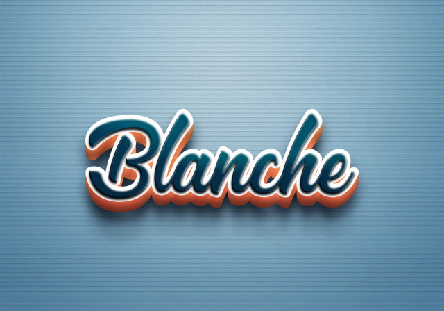 Free photo of Cursive Name DP: Blanche