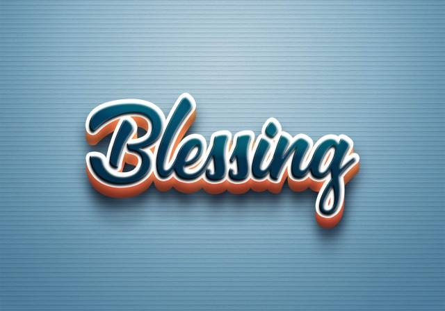 Free photo of Cursive Name DP: Blessing