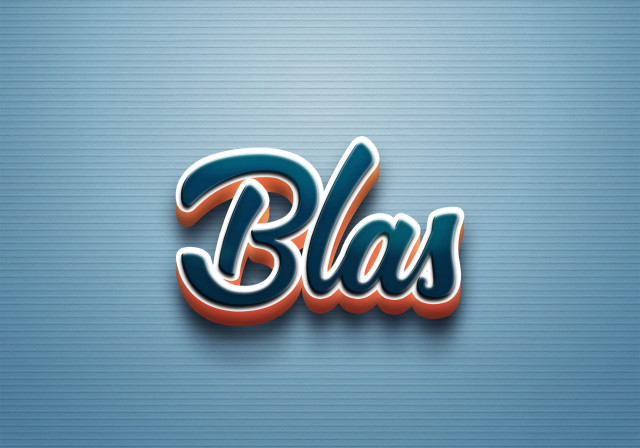 Free photo of Cursive Name DP: Blas