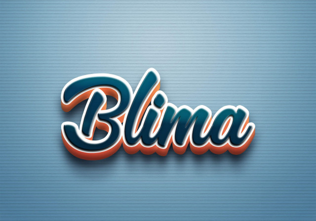 Free photo of Cursive Name DP: Blima