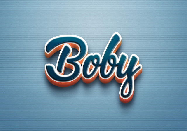 Free photo of Cursive Name DP: Boby