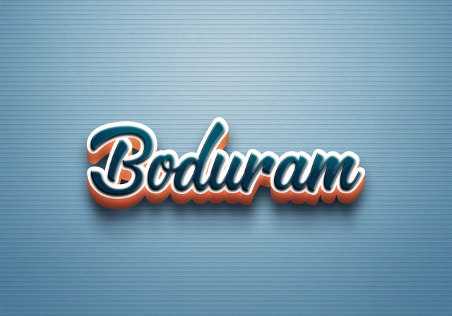 Free photo of Cursive Name DP: Boduram