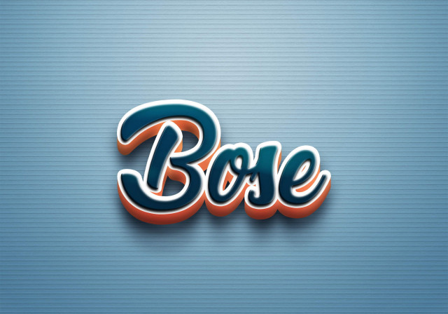Free photo of Cursive Name DP: Bose
