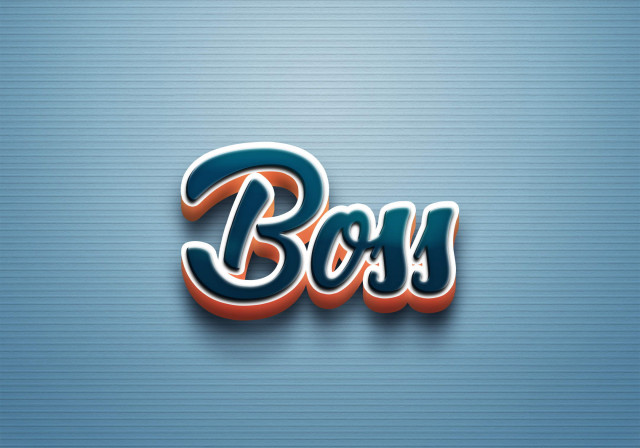 Free photo of Cursive Name DP: Boss