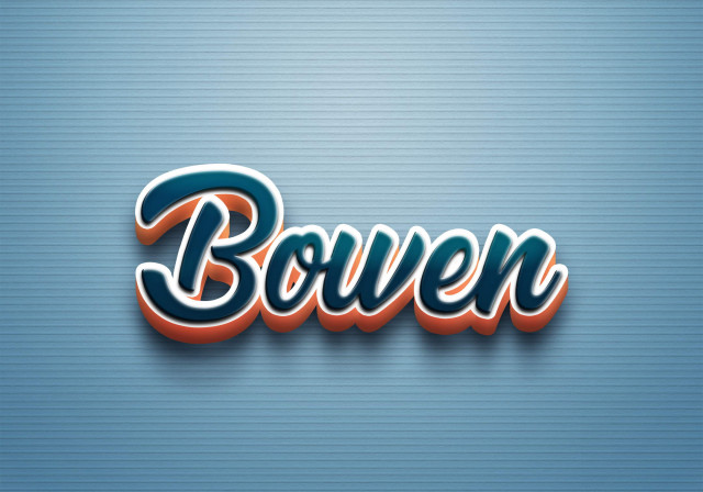 Free photo of Cursive Name DP: Bowen