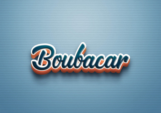 Free photo of Cursive Name DP: Boubacar