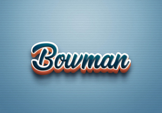 Free photo of Cursive Name DP: Bowman