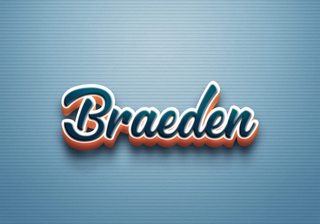 Free photo of Cursive Name DP: Braeden