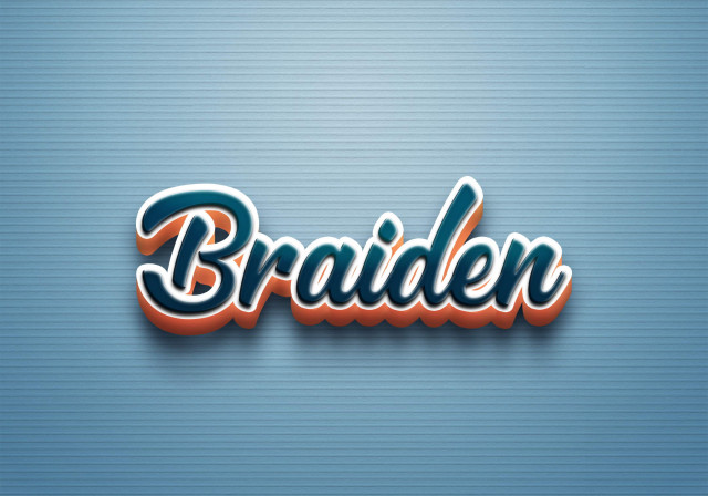 Free photo of Cursive Name DP: Braiden