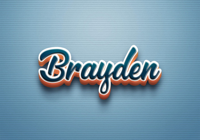 Free photo of Cursive Name DP: Brayden