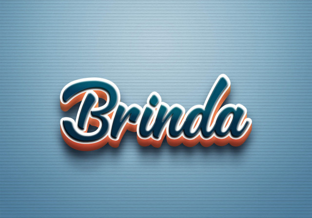 Free photo of Cursive Name DP: Brinda
