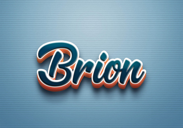 Free photo of Cursive Name DP: Brion
