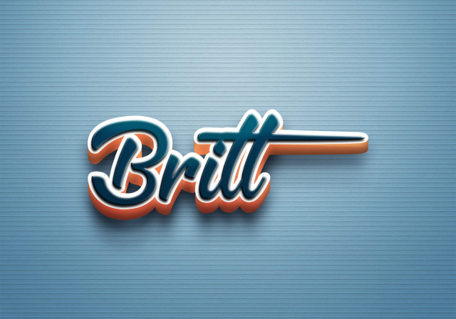 Free photo of Cursive Name DP: Britt