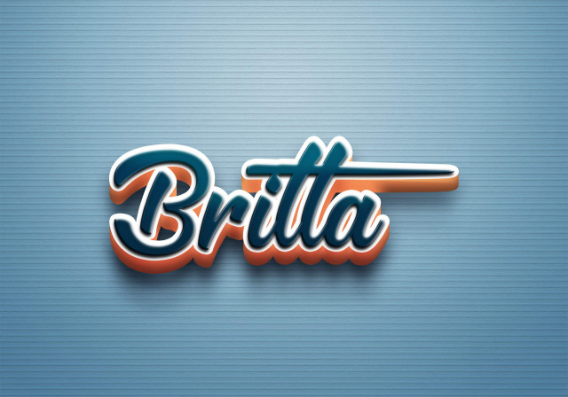 Free photo of Cursive Name DP: Britta