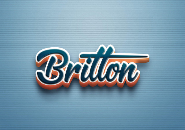 Free photo of Cursive Name DP: Britton