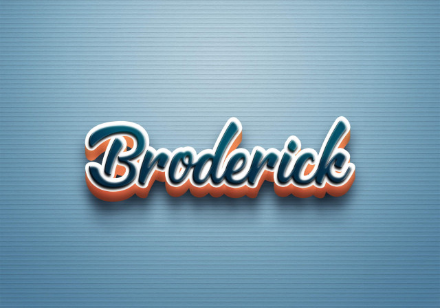 Free photo of Cursive Name DP: Broderick