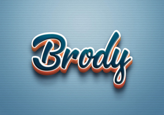 Free photo of Cursive Name DP: Brody