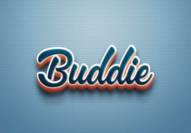 Free photo of Cursive Name DP: Buddie