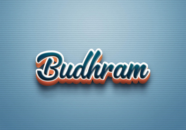 Free photo of Cursive Name DP: Budhram