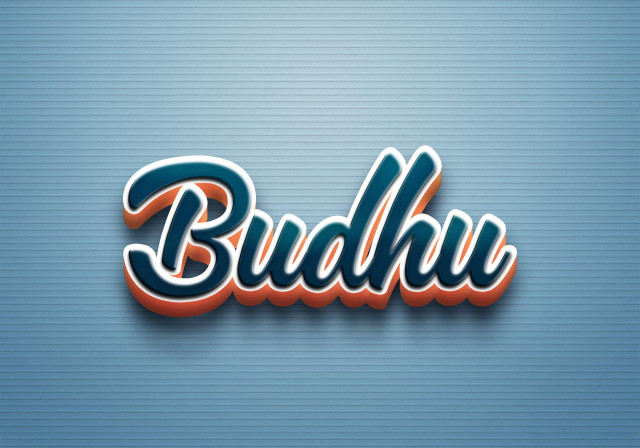 Free photo of Cursive Name DP: Budhu