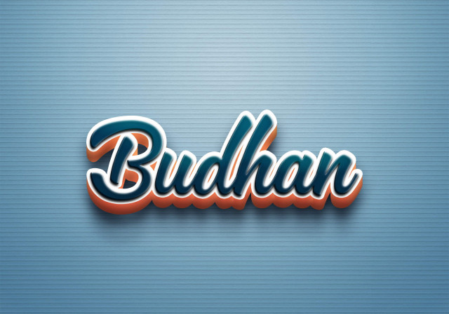 Free photo of Cursive Name DP: Budhan
