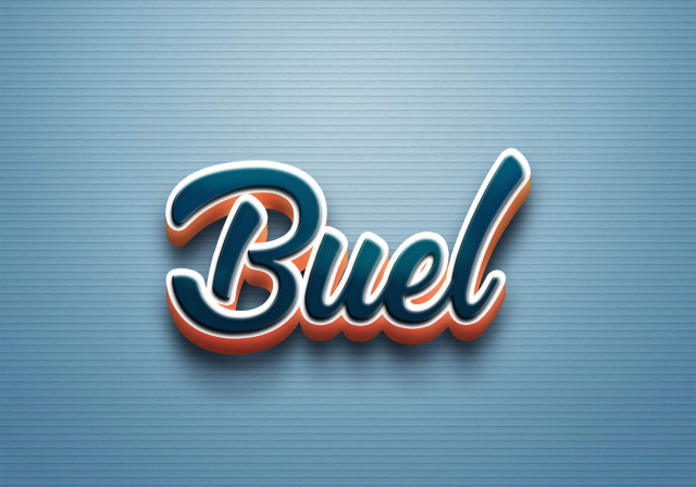 Free photo of Cursive Name DP: Buel