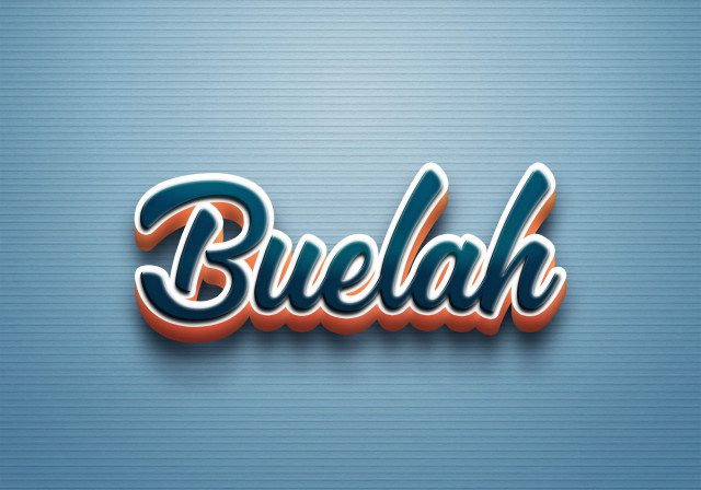 Free photo of Cursive Name DP: Buelah