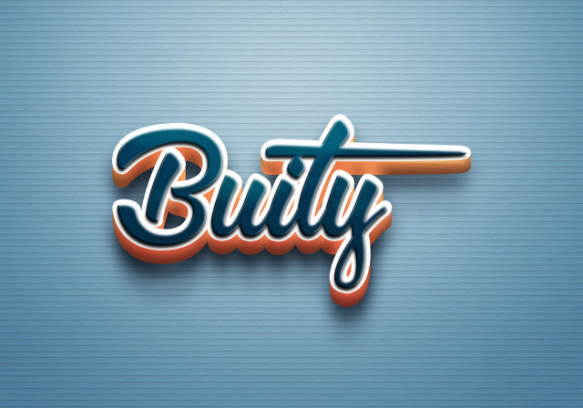 Free photo of Cursive Name DP: Buity